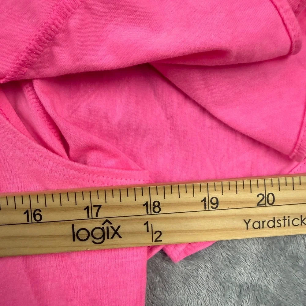 Lilly Pulitzer Size M‎ Bright Pink Lyra Cold-Shoulder Ruffled Top - Picture 6 of 7